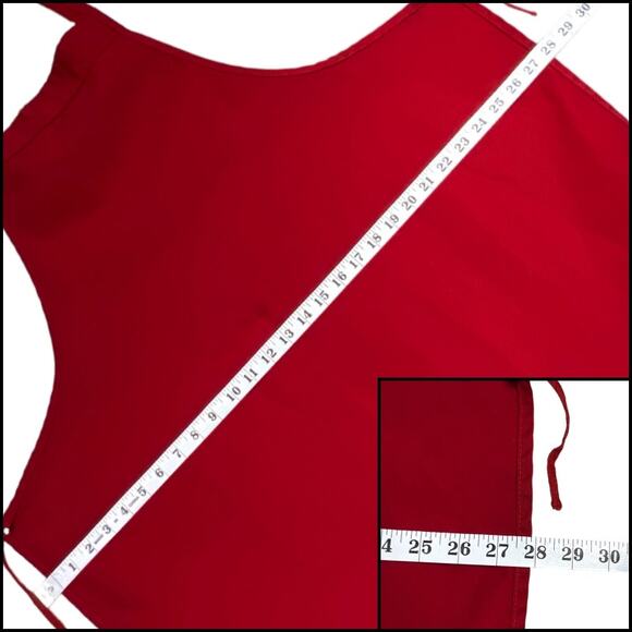 Red Kitchen Apron - Ties in Back - Multiple Uses - Picture 9 of 10